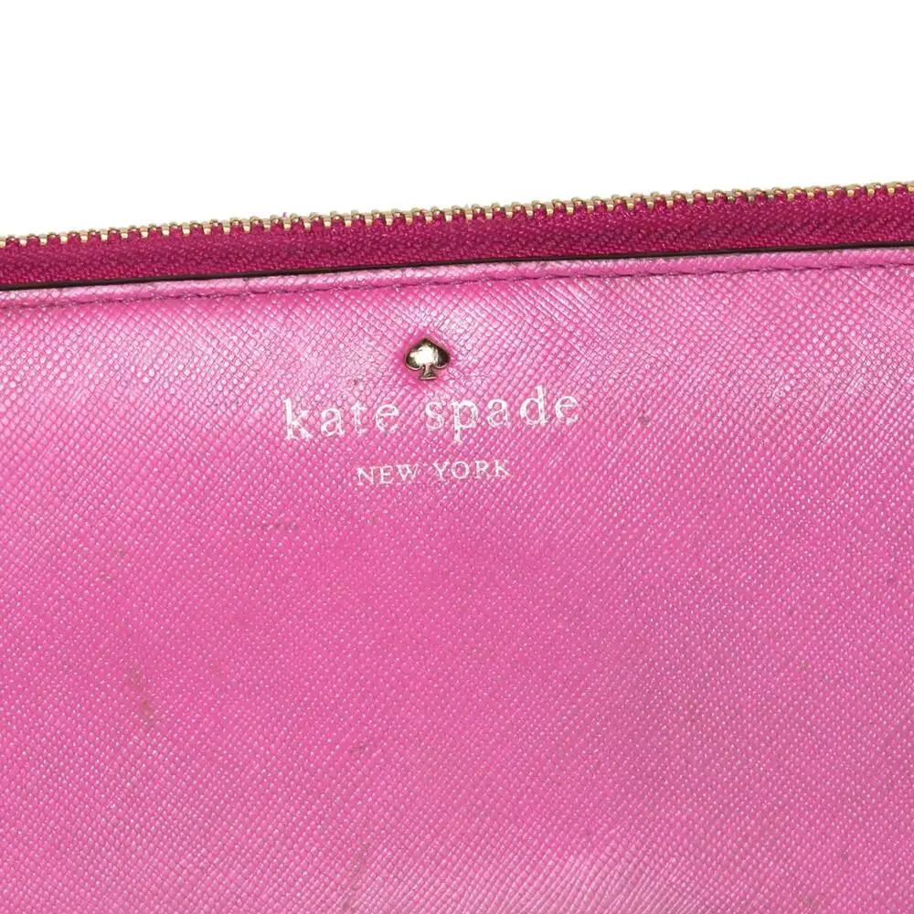 Kate Spade New York Kali Zippered Leather Wallet Pink